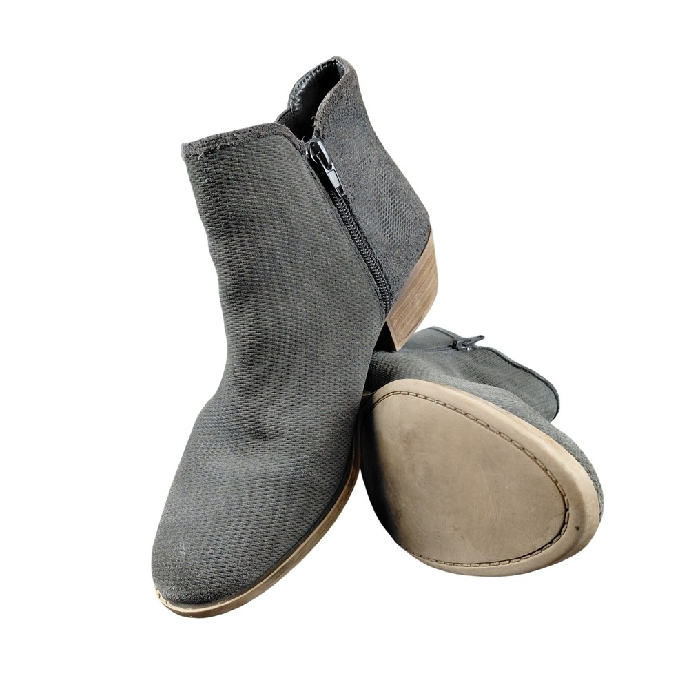 Kensie‎ Gerona Ankle Boots Women's Gray Side Zip Block Heel Size 8M